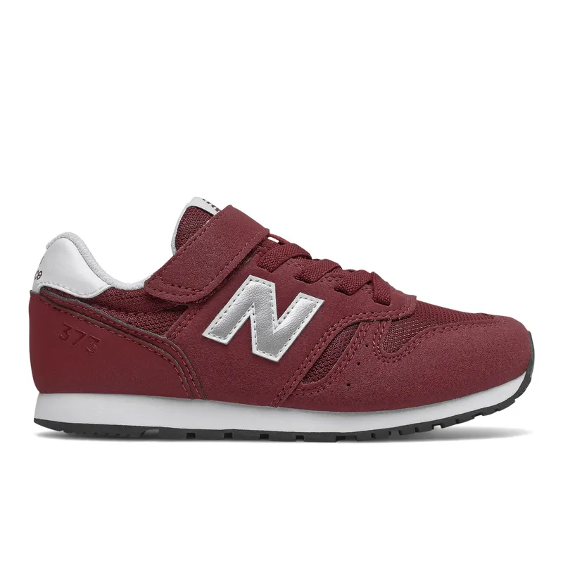 New Balance 373 Bungee Lace with Top Strap Burgundy / White (YV373V2-36805)