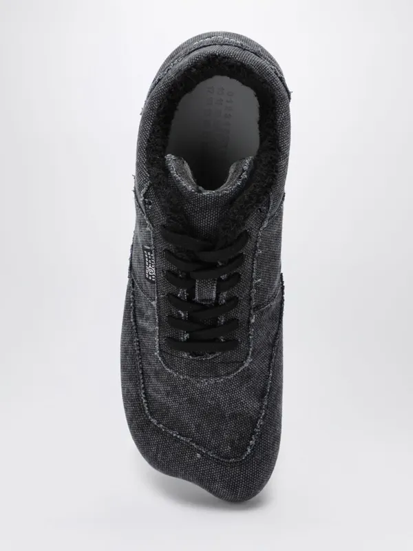 Maison Margiela Anatomic Washed Cotton Canvas Sneakers Black (SH1WS0024P7602T8013) (2)