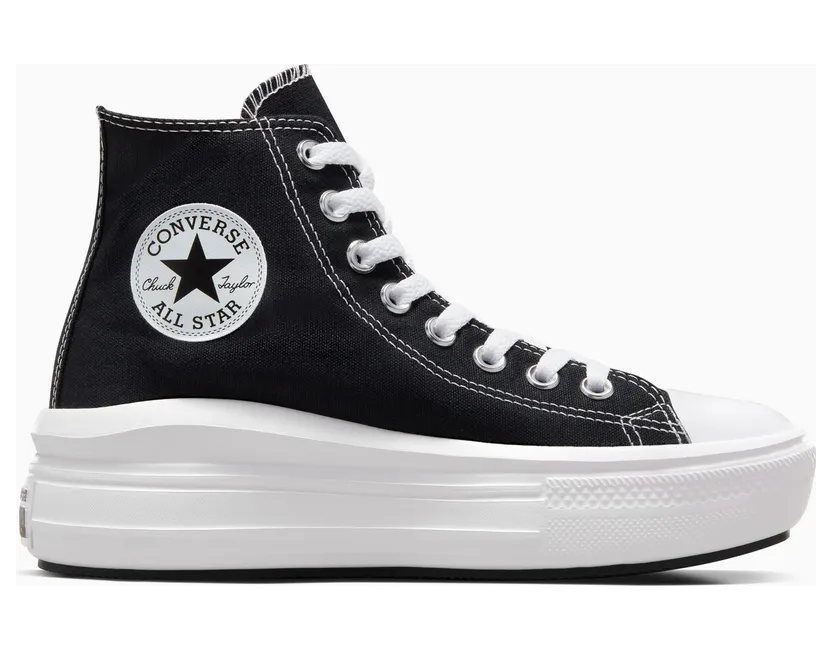 Converse Chuck Taylor All Star Move Zwart/natural Ivory/wit
