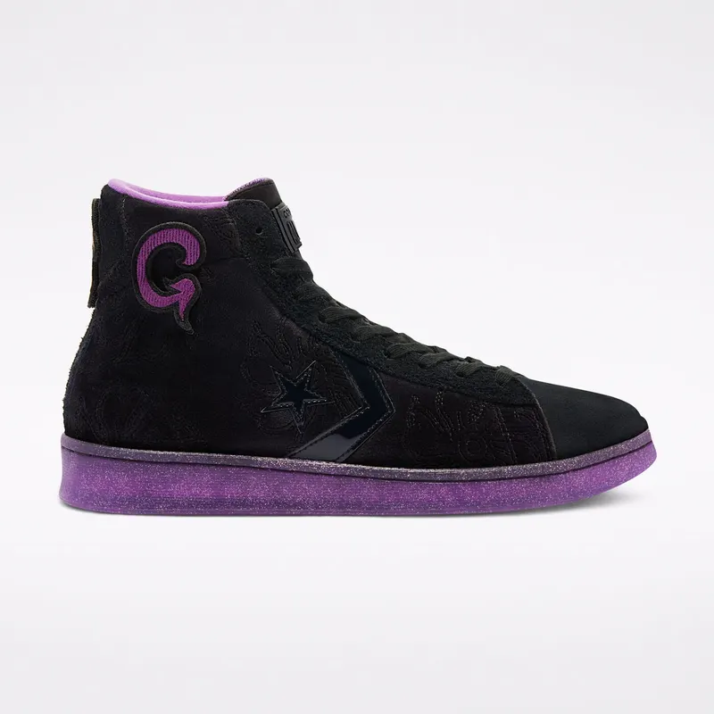 Converse Joe Freshgoods x Pro Leather High ‘Black Purple’ Black/Black/Amaranth Purple (170645C)