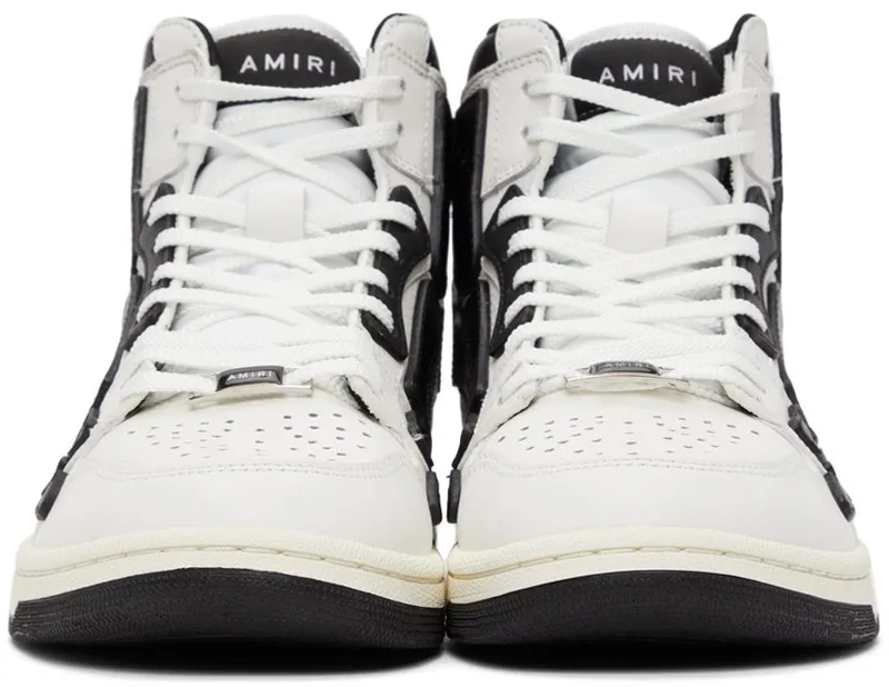 AMIRI Skel Top Hi White Black (MFS002 111)