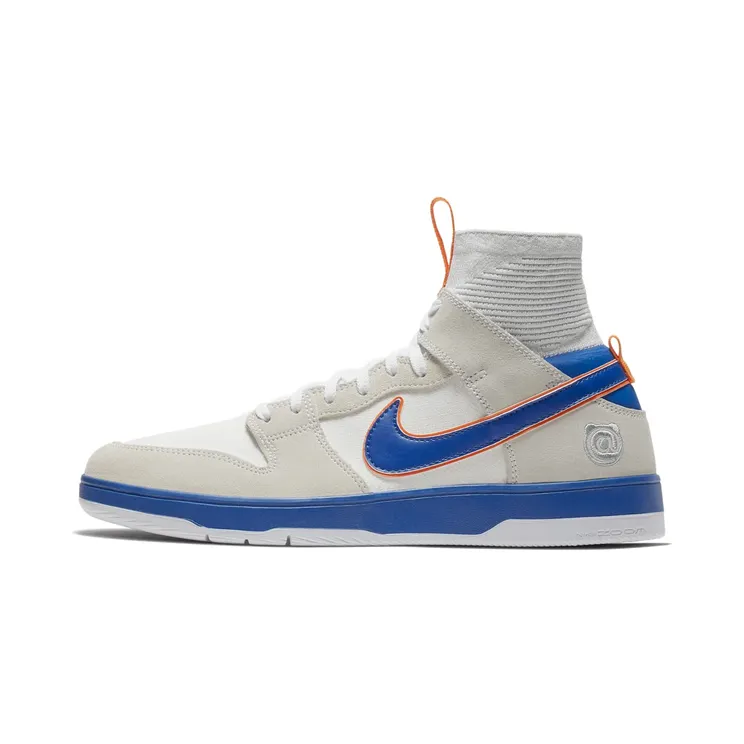 Nike SB Dunk High Elite Medicom “White / Gold Post / College Blue” (918287-147)