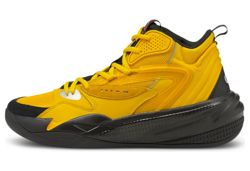 Puma Dreamer 2 Mid basketbalschoenen Zwart/Geel (194849-02)