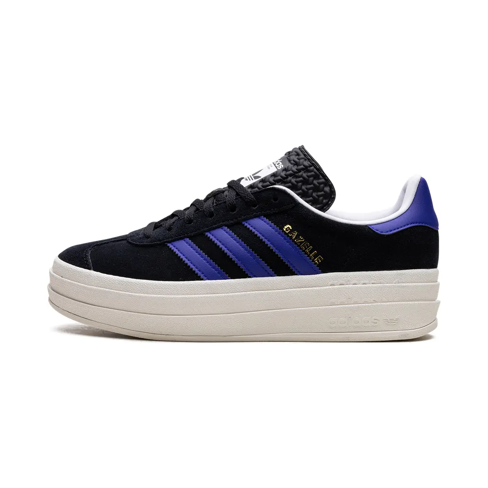 adidas Gazelle Bold Schuh Core Black / Lucid Blue / Gold Metallic (HQ4408)