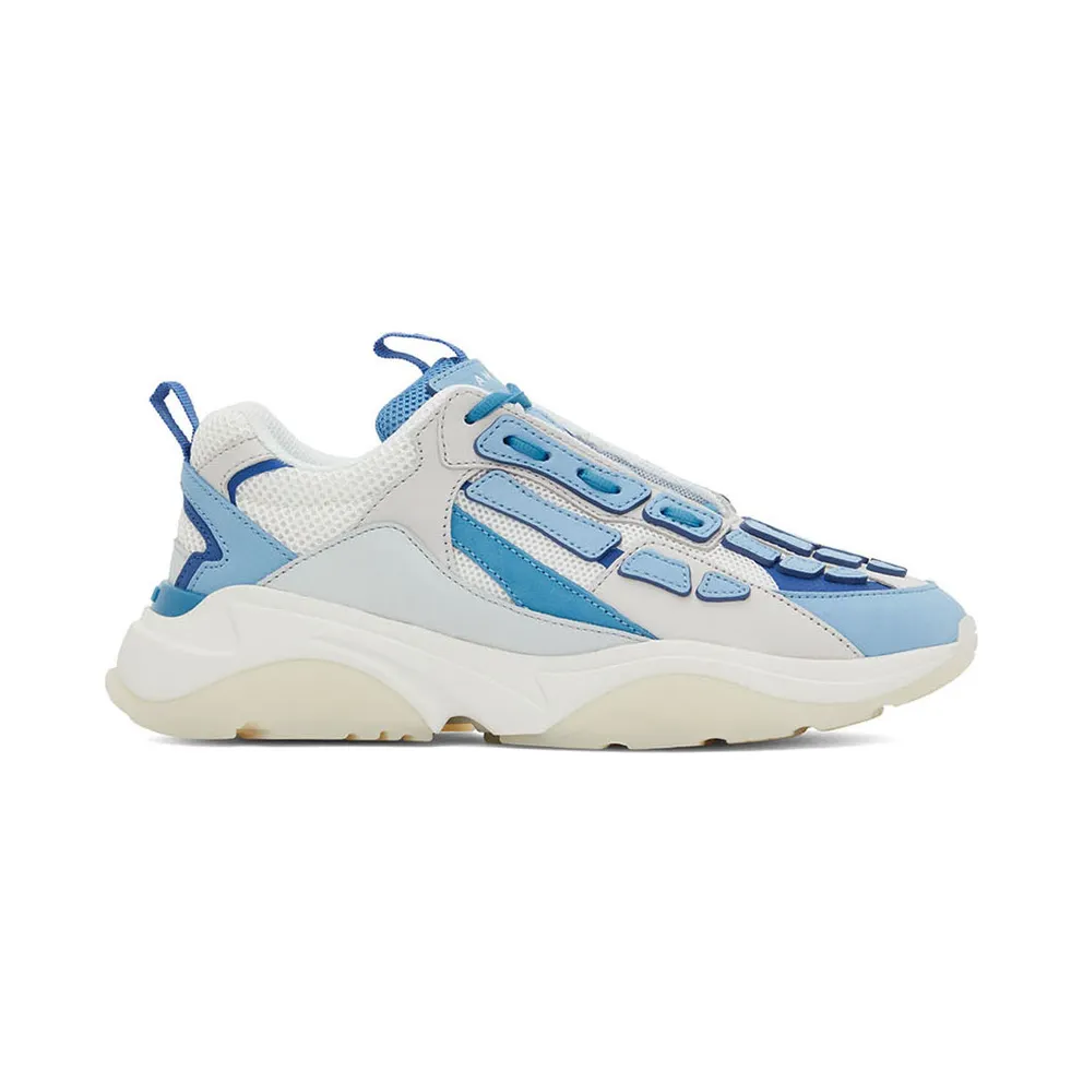 AMIRI White & Blue Bone Runner Low-Top Sneakers (PF22MFS001-878)