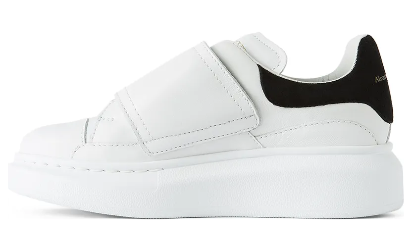 Alexander McQueen Kids White & Black Suede Tab Velcro Oversized Sneakers (587693 WHX12) (3)