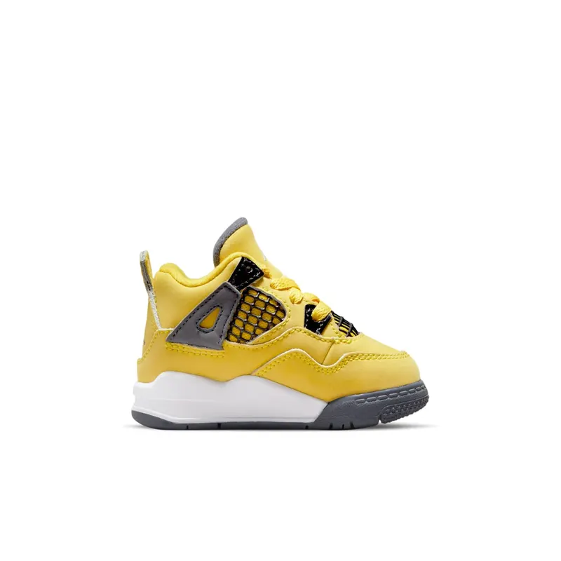 Air Jordan 4 Retro Lightning (TD) (2021) – “Tour Yellow / White-dark Blue Grey” (BQ7670-700)