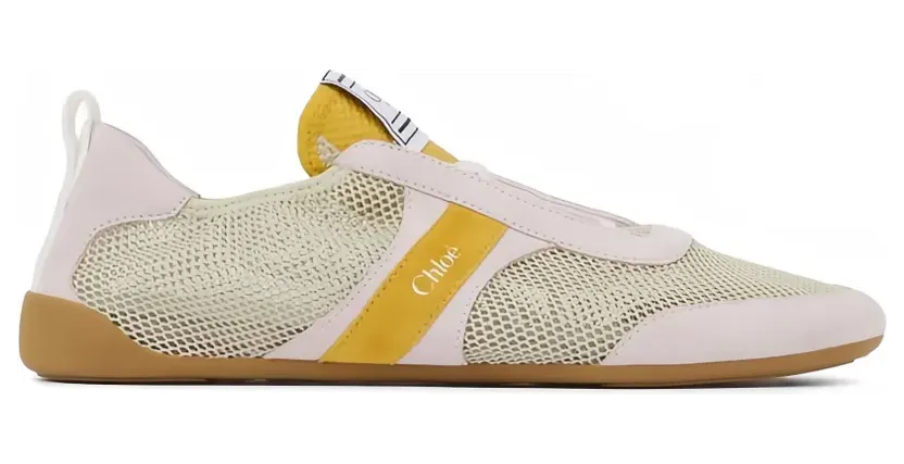 Chloé Kick sneakers met logodetail – Beige (CH26U15RWS)