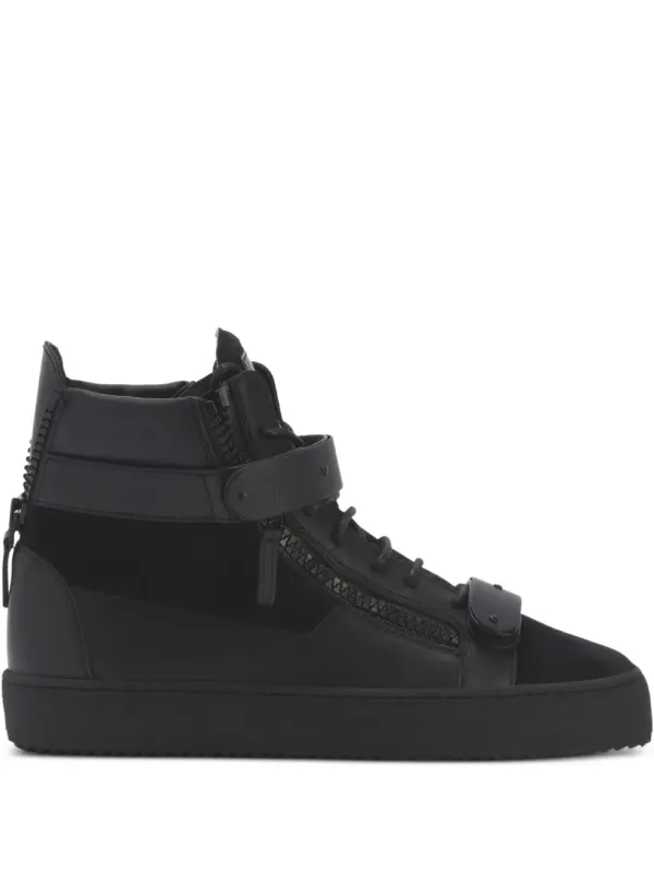 Giuseppe Zanotti COBY MATT Sneakers mit Schnürung – Schwarz (RU50040001)