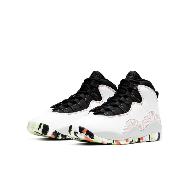 Jordan 10 Retro White Barely Volt Ember Glow (GS) White/Barely Volt-Black-Ember Glow (BV1843-176)