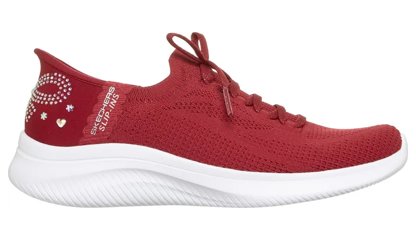 Skechers Slip-ins: Ultra Flex 4.0 “Polished Charm Sneaker Red” (150811RED)