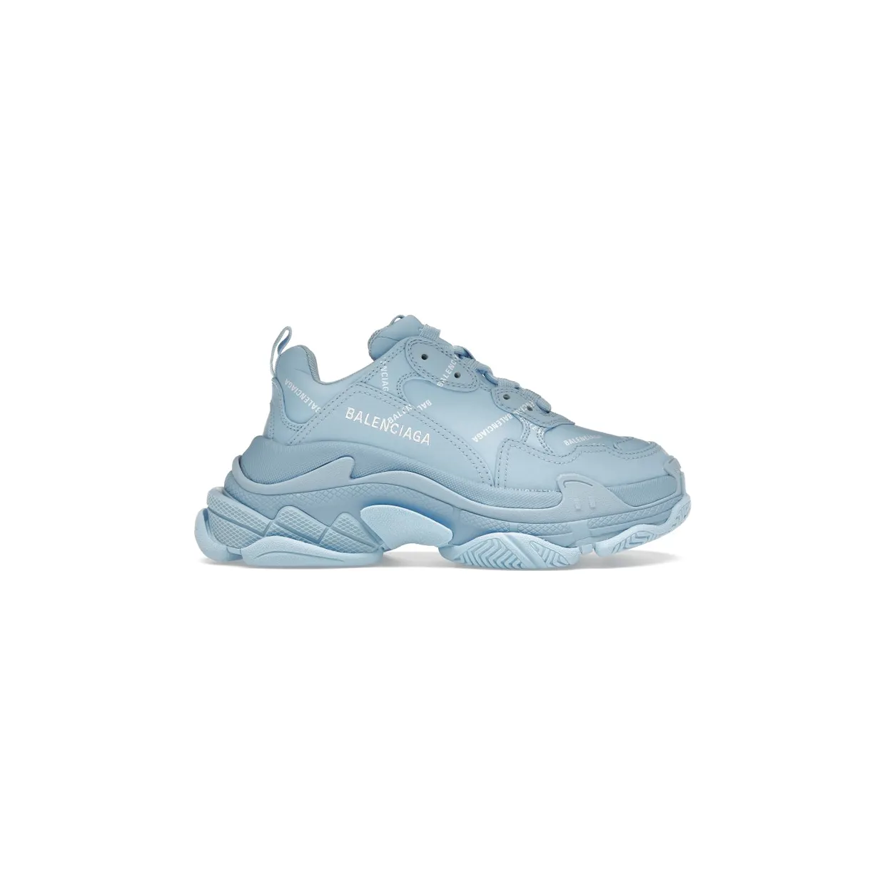 Balenciaga All Over Logo Triple S Blue Grey (W) (524039W2FA14090)
