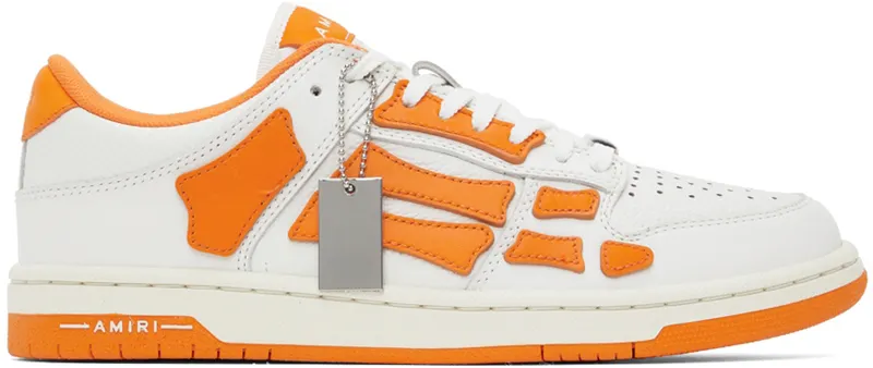 AMIRI White & Orange Skel Top Low (PF22MFS003-178)