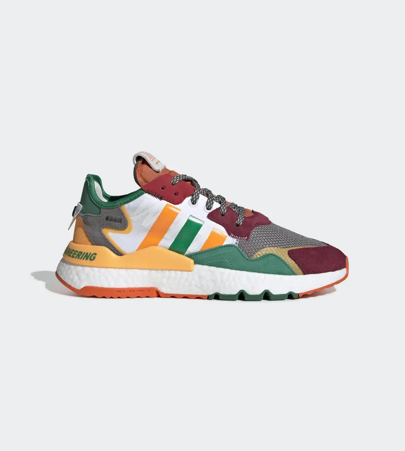 Adidas White Mountaineering x Nite Jogger ‘Real Gold’ Cloud White/Real Gold/Collegiate Burgundy (EG1687)