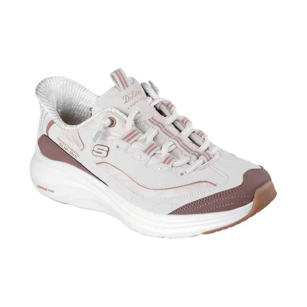 Skechers Slip-ins: Contour Foam – Cozy Fit Sweet Nostalgia Sneaker Natuurlijk/Bruin