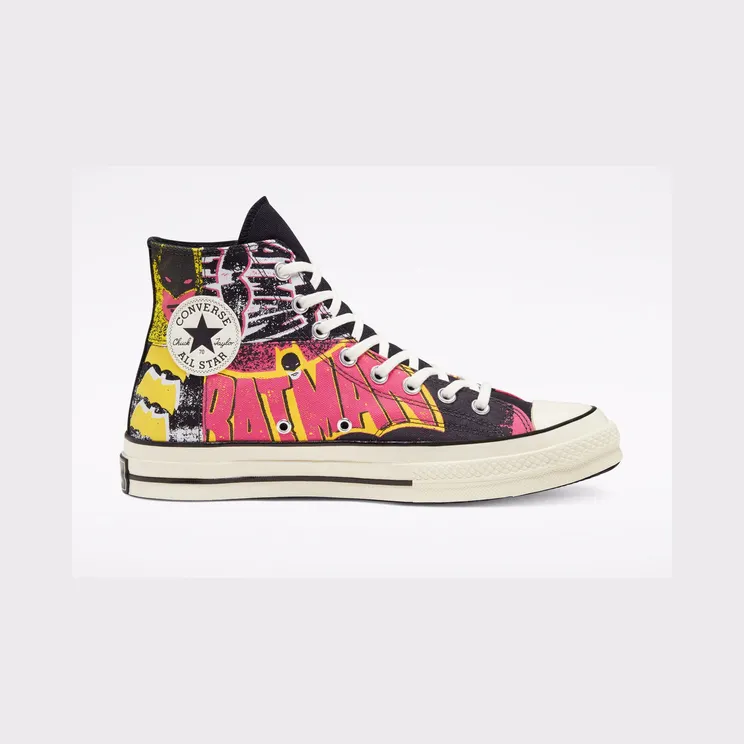 Converse Batman x Chuck 70 High ’80th Anniversary – Black’ Black/Hot Pink/Egret (167317C)