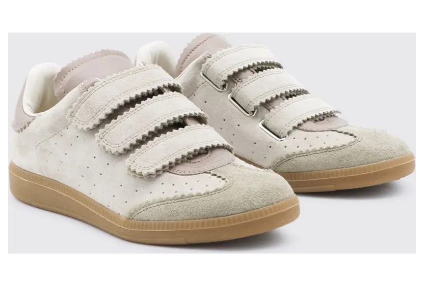 Isabel Marant Beth Suede Calfskin Low-Top Sneakers with Rear Logo Grey (23PBK0013FAA1E22S50TA)