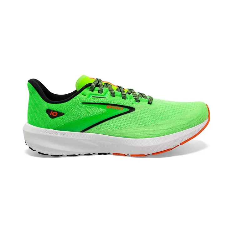 Brooks Launch 10 Green Gecko Red Orange White (110409-1D-308)