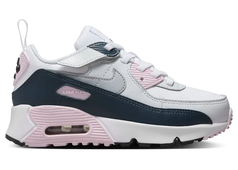 Nike Air Max 90 EasyOn White Pink Foam Armory Navy Wolf Grey (HF6357-104)