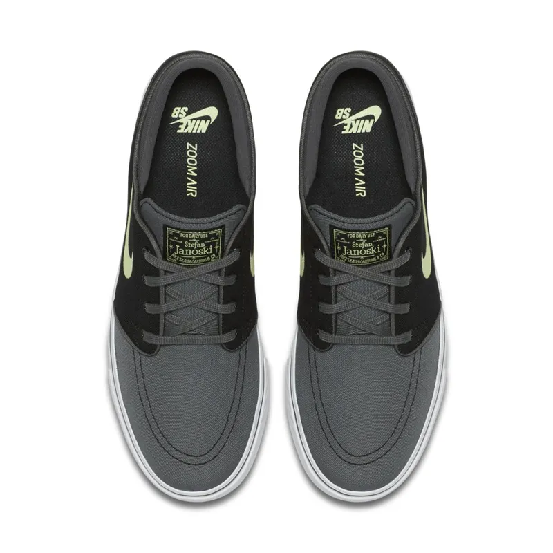 Nike Zoom Stefan Janoski Cnvs Dark Grey/Barely Volt-Black Dark Grey/Barely Volt-Black (615957-070)