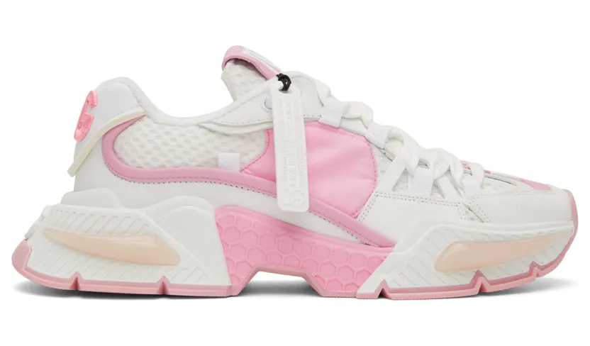 Dolce & Gabbana Pink & White Airmaster Sneakers (CK2071 AD452)