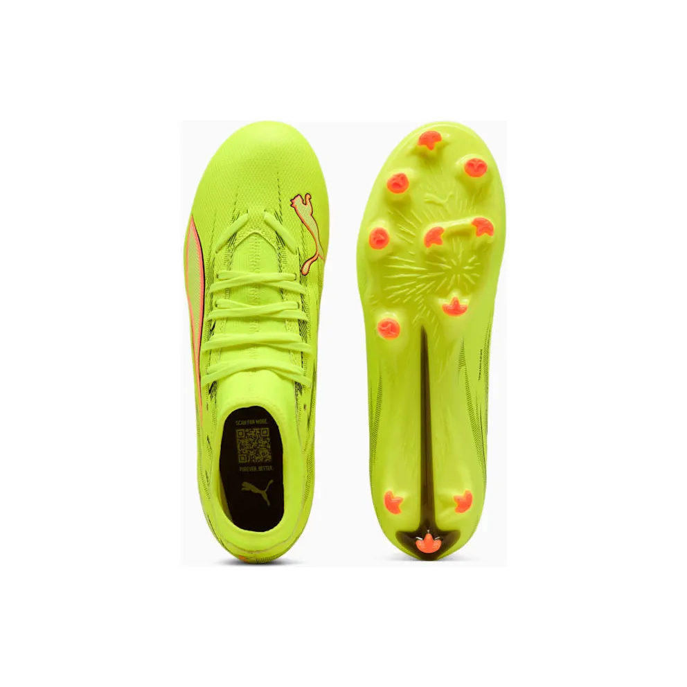 Puma Ultra 6 Play+ FG/AG Yellow Alert Black Glowing Red Lime Squeeze (108707-01)