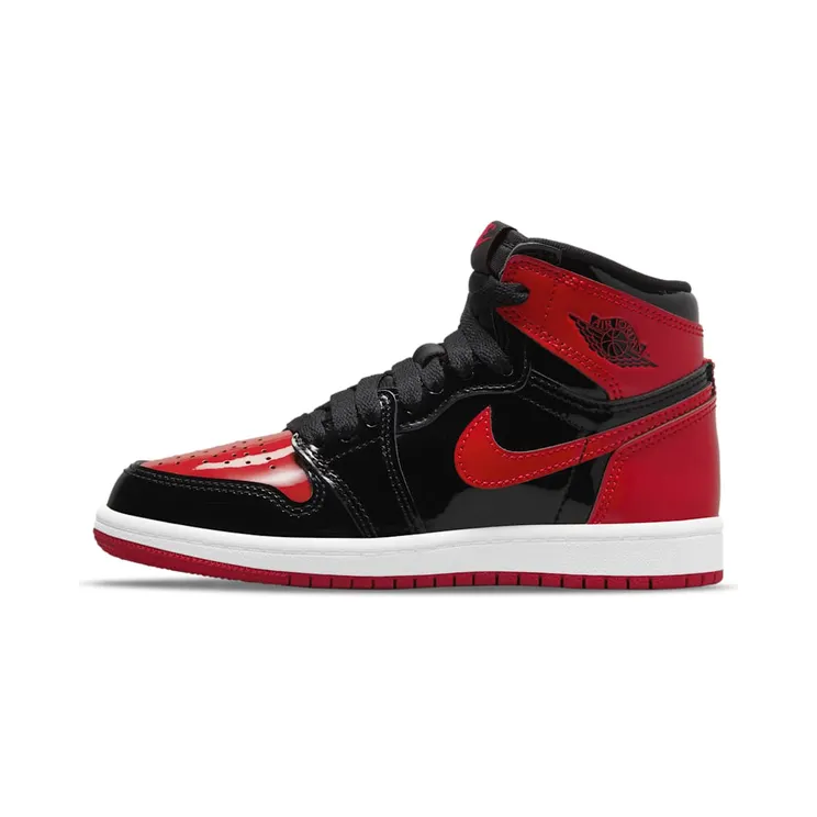 Air Jordan 1 Retro High OG Patent Bred (PS) – “Black / White-varsity Red” (AQ2664-063)