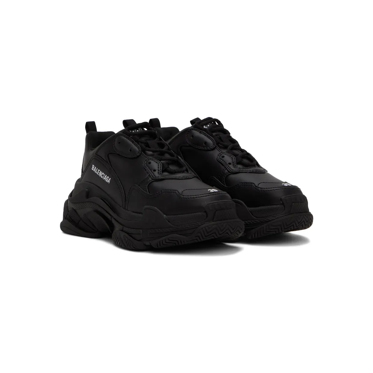 Balenciaga Black Triple S Low-Top Sneakers (536737-W2FA5-1000) (4)