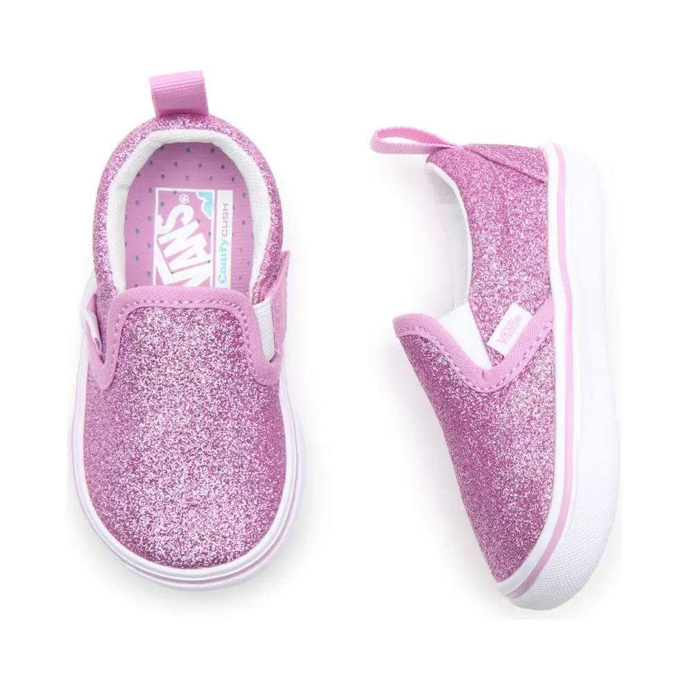 Vans Glitter Comfycush Slip-on V Toddler Shoes Pink (VN0A4TZK31P)