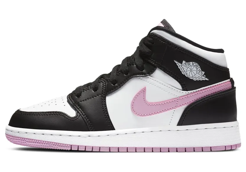 Air Jordan 1 Mid GS Light Arctic Pink – “White / Black / Light Arctic Pink” (555112-103)
