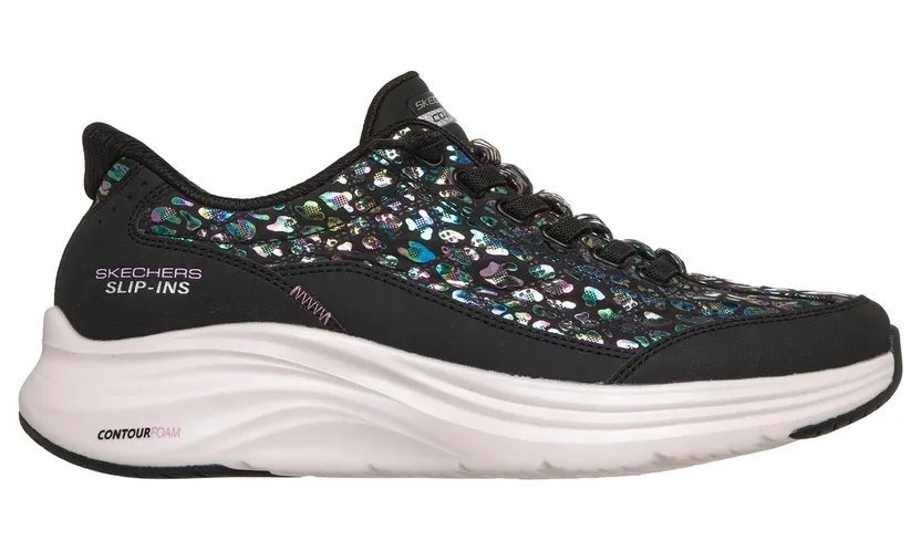 Skechers Slip-ins: Contour Foam “Cozy Fit Radiant Glow Black” (150844BKMT)