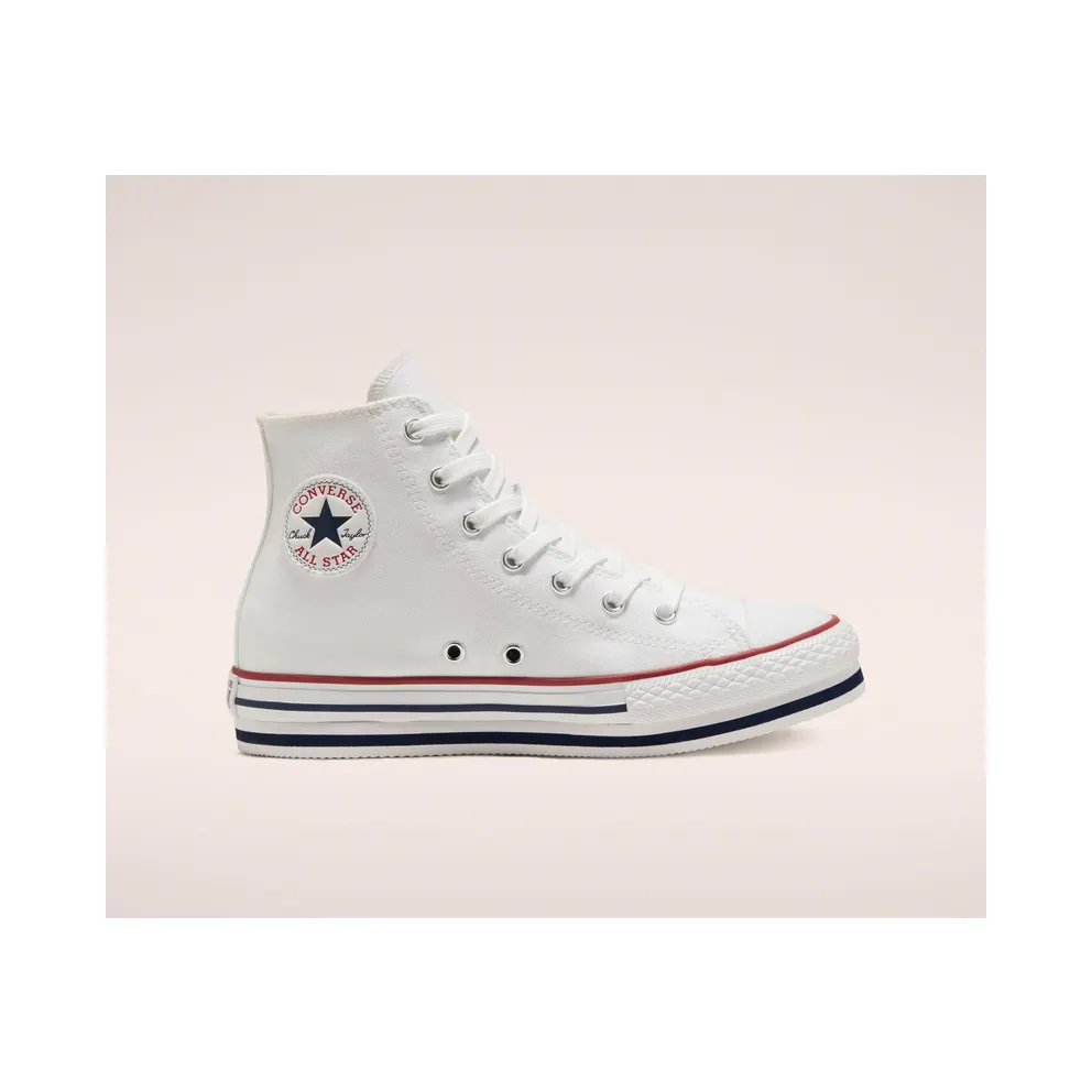 Converse Everyday Platform Chuck Taylor All Star High Top für ältere Kinder White White (668026C)