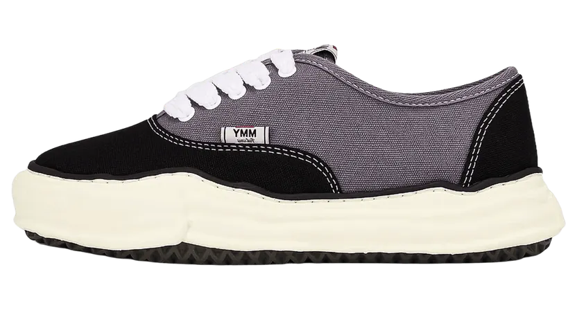 Maison Mihara Yasuhiro Baker OG Sole Bicolor Canvas Low “Black Grey” (A13FW738-BLK)