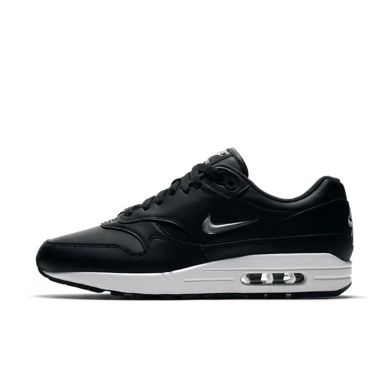 Nike Air Max 1 Jewel Black Silver Black/Metallic Silver-White (918354-001)