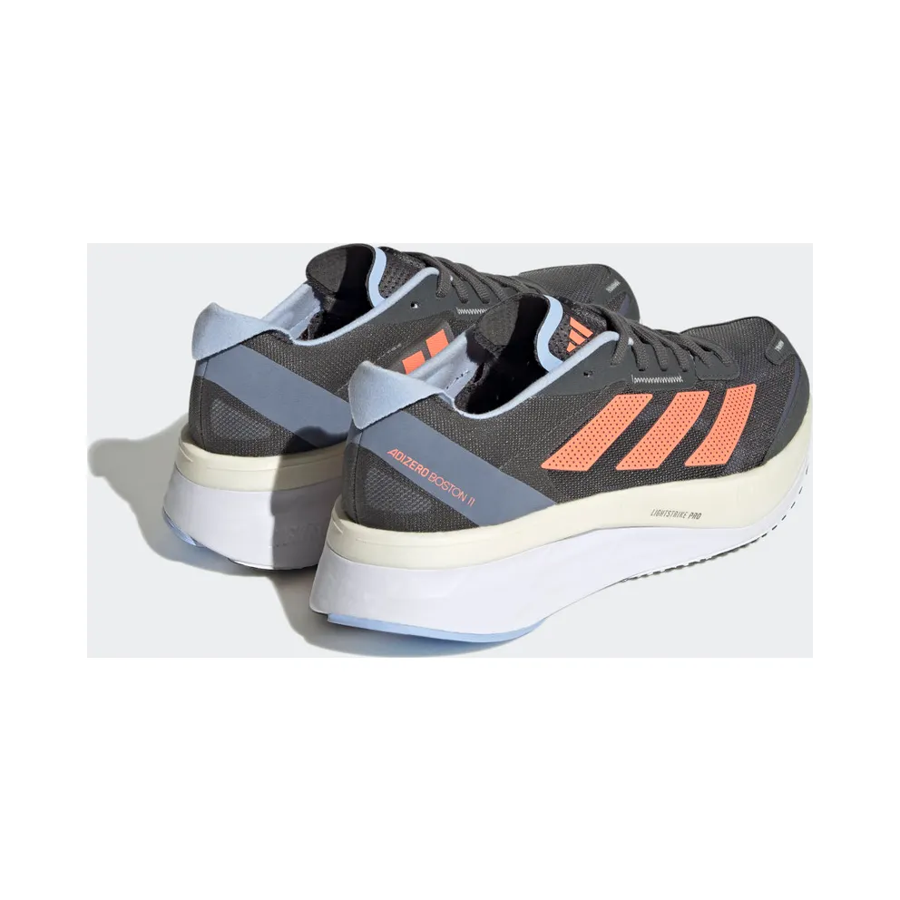 adidas Adizero Boston 11 Grey Six / Coral Fusion / Blue Dawn (HQ3698)