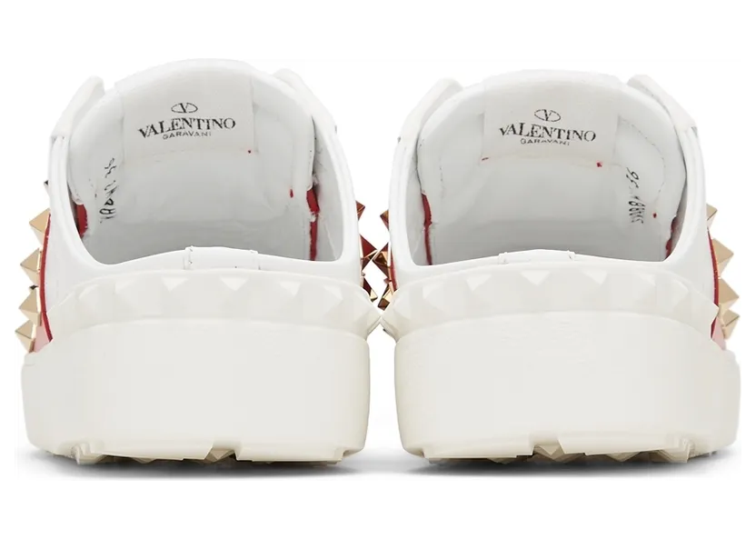 Valentino Garavani ’11’ Rockstud Untitled Slip-On “White/Red” (WW2S0AB8ZTN) (4)