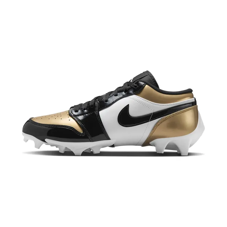Jordan 1 Low TD Cleat “Patent Gold Toe” (FJ6245-701)