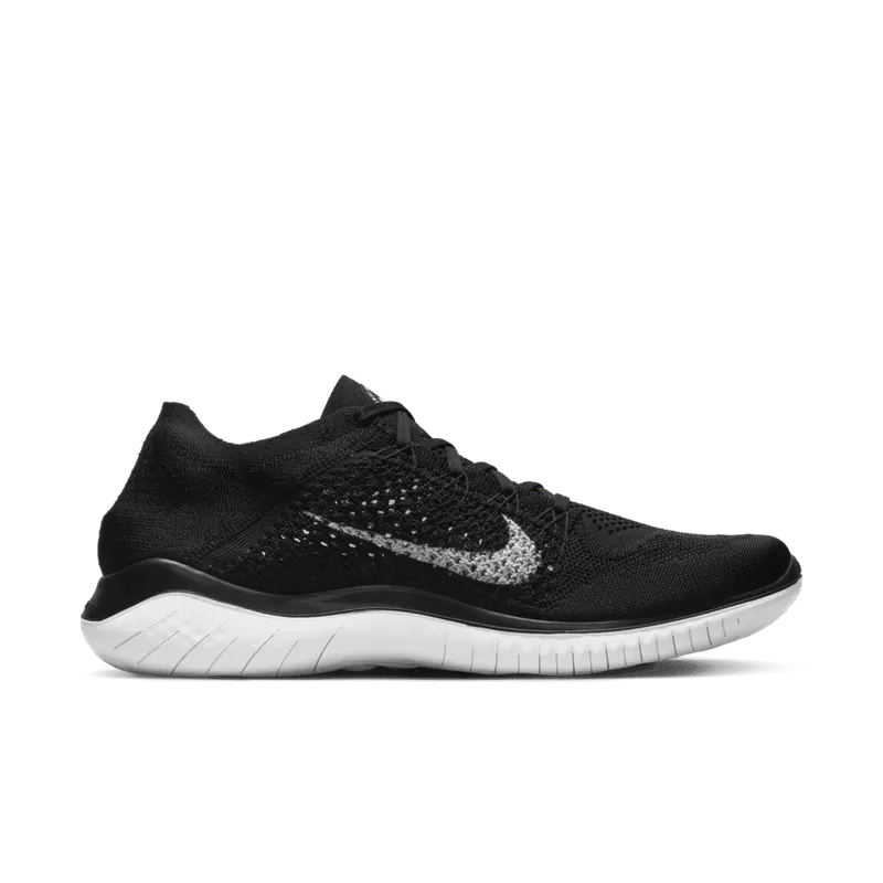 Nike Free RN Flyknit 2018 Black White Black/White (942838-001)
