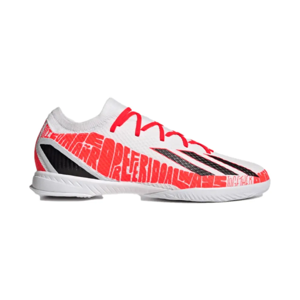 adidas Mens X Speedportal Messi.3 IN Cloud White Black Solar Red (GW8392)