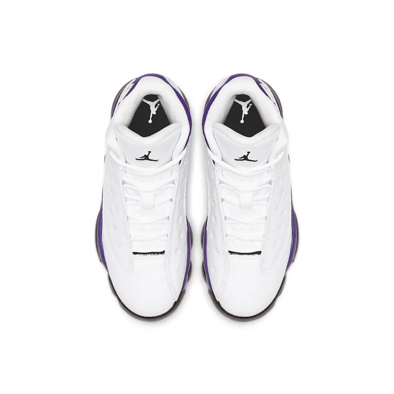 Jordan 13 Retro Lakers (PS) White/Black-Court Purple-University Gold (414575-105)