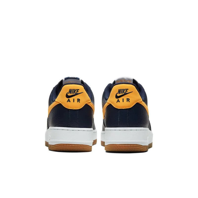Nike Air Force 1 Low Michigan Obsidian/White-Gum Medium Brown-University Gold (CI0057-400)