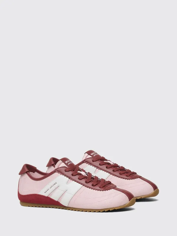 Marc Jacobs The 400 Bleecker Runner Bicolor Leather and Suede Sneakers Pink (2P6FSN001F07681)