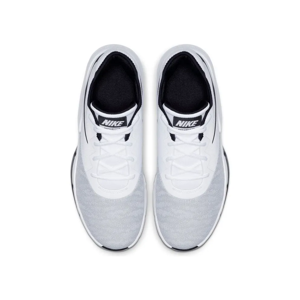 Nike Air Max Infuriate III Low White White Wolf Grey Black (AJ5898-100)