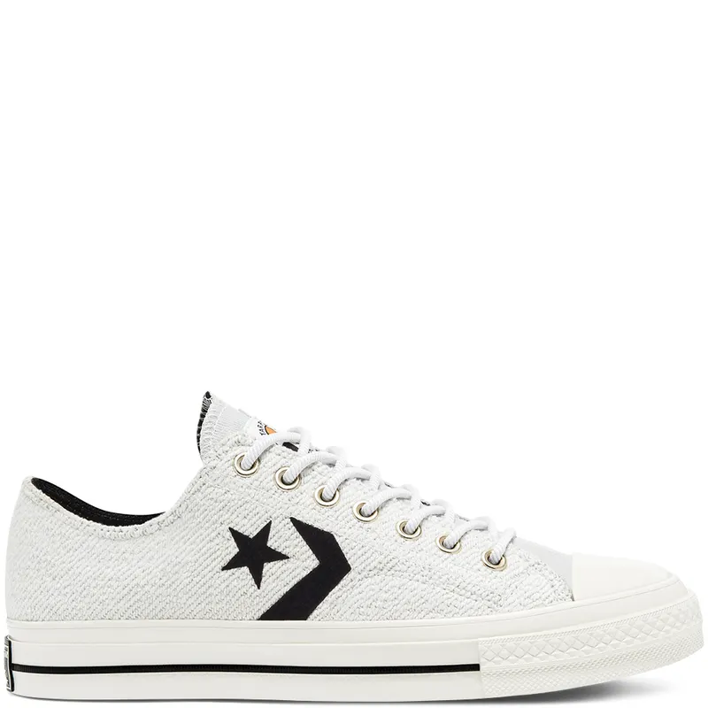 Converse Reverse Terry Star Player Low Top White/lunar Rock/black (168754C)