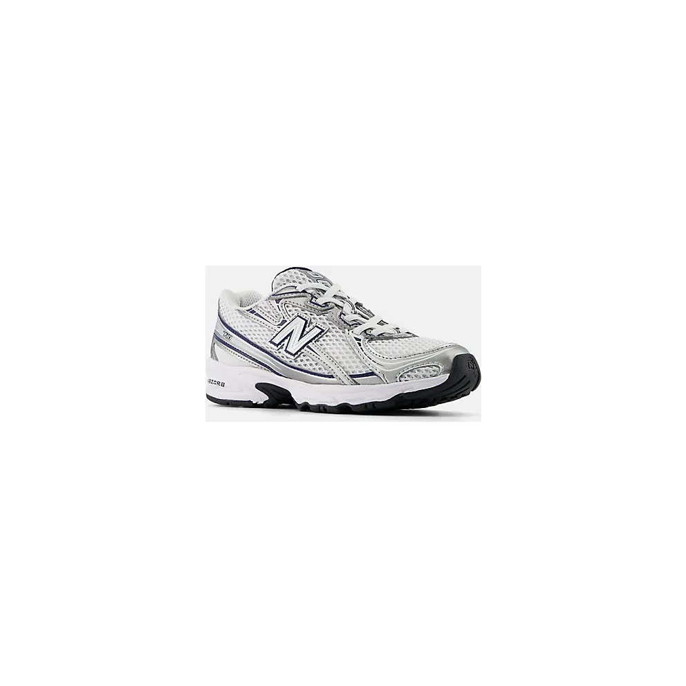New Balance 740 Bungee Lace White Metallic Silver Navy (PZ740WN)