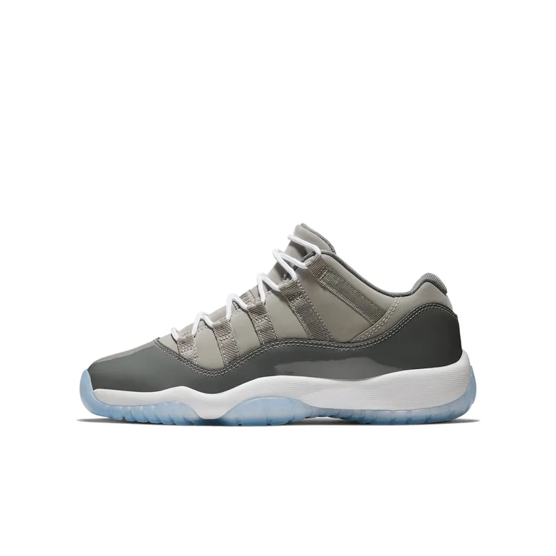Jordan 11 Retro Low Cool Grey (GS) Medium Grey/White-Gunsmoke (528896-003)