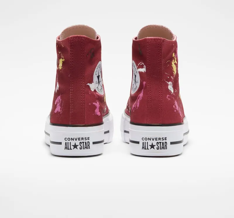 Converse Chuck Taylor All Star Lift Platform Pastel Splash Maroon Splash (A04318C)