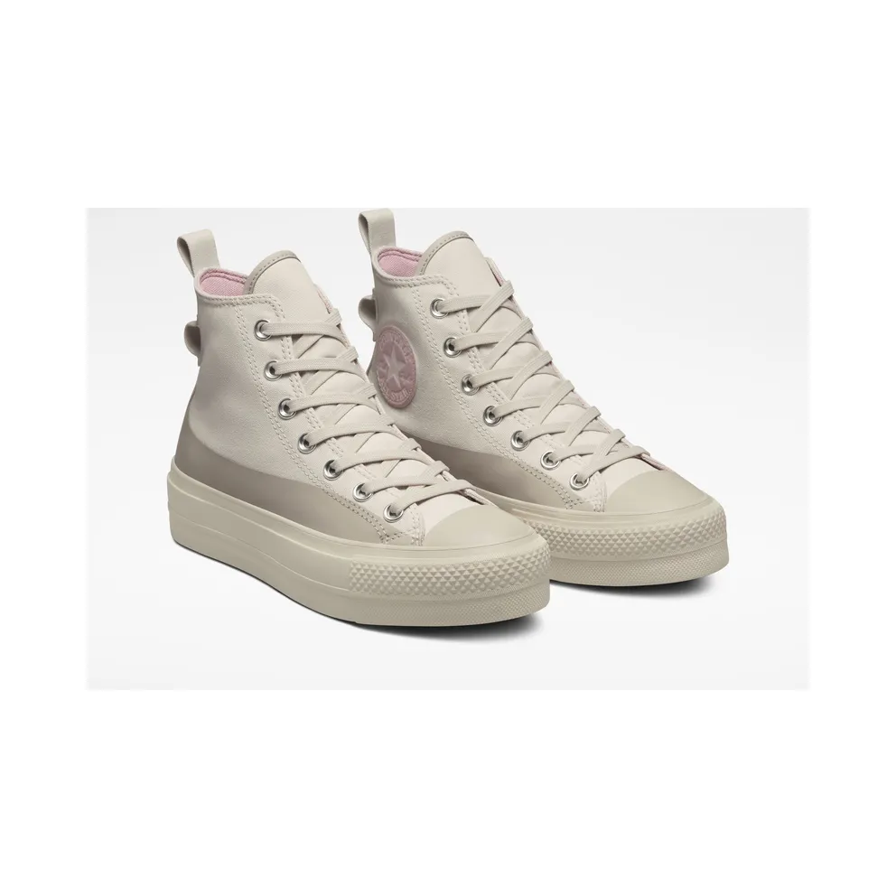 Converse Chuck Taylor All Star Lift Platform Water-Repellent Canvas Desert Sand/stone Mauve