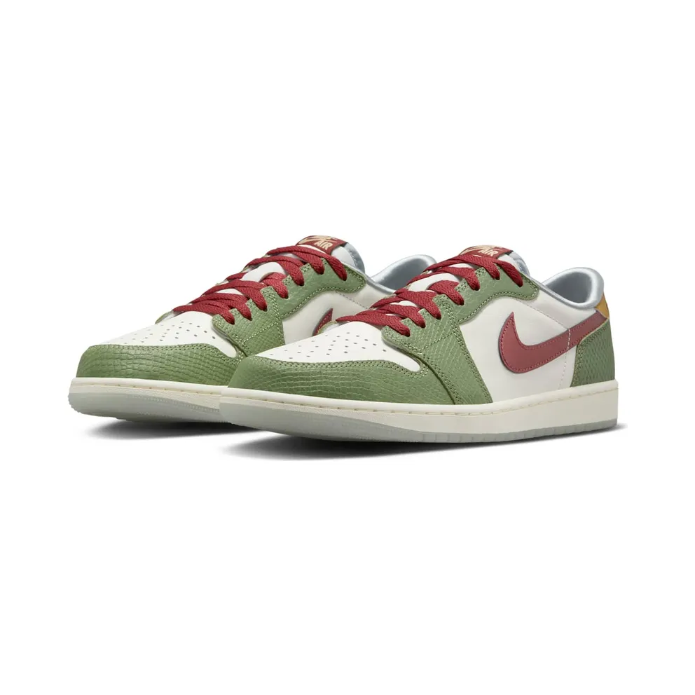 Air Jordan 1 Retro Low OG Lunar New Year Sail/Oil Green/Light Pumice/Cedar (FN3727-100)
