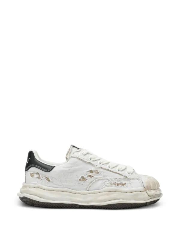 Maison MIHARA YASUHIRO Blakey in white canvas with worn effect A16FW729CO/S_MIHAR-WHT_600-45